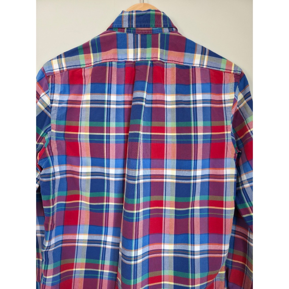 Ralph Lauren Plaid Button Down Shirt Mens Size S Multicolor Pony Logo Cotton - Picture 8 of 12
